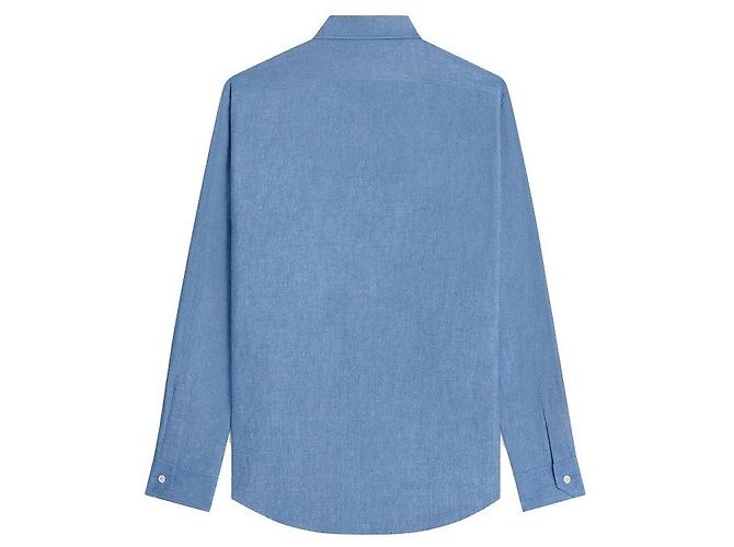 Céline Camicia in cotone chambray loose in lavaggio indigo Blu - vista 2
