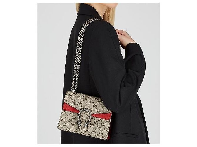 Gucci Borsa a Spalla Dionysus Supreme KHNRN Multicolore - vista 11