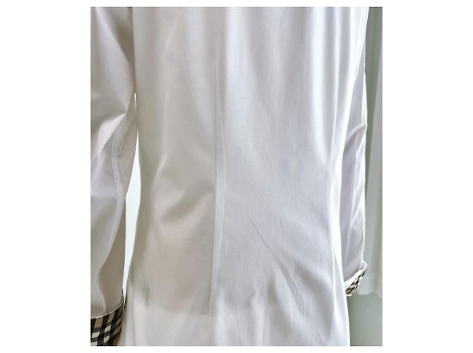 Burberry Camicia da Donna a Quadri LAPWING Bianco - vista 10