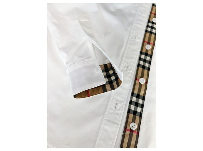 Burberry Camicia da Donna a Quadri LAPWING Bianco - vista 14