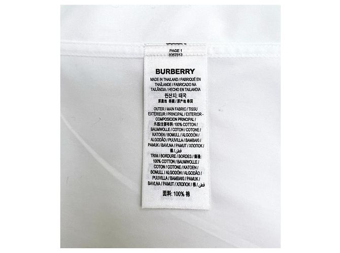 Burberry Camicia da Donna a Quadri LAPWING Bianco - vista 16