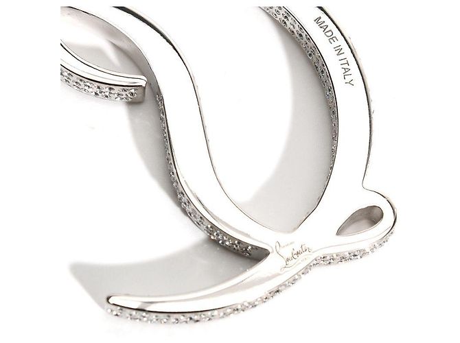Portachiavi CL Logo Strass Christian Louboutin Argento - vista 12