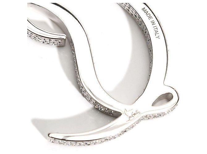 Portachiavi CL Logo Strass Christian Louboutin Argento - vista 4