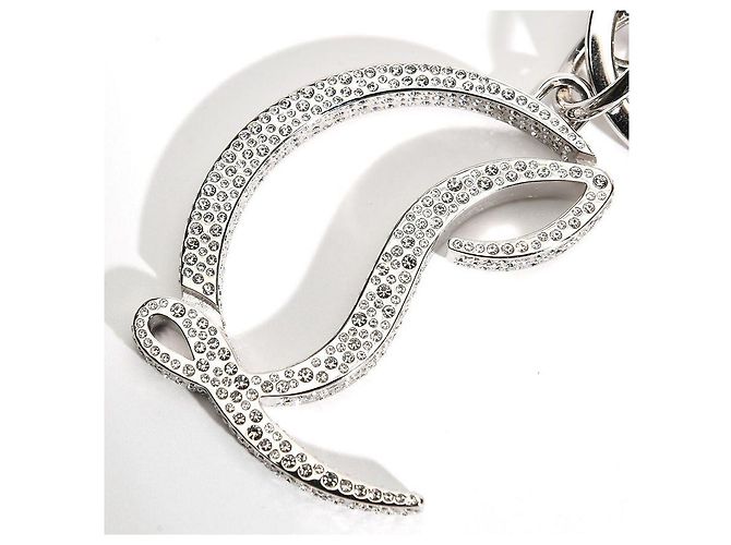 Portachiavi CL Logo Strass Christian Louboutin Argento - vista 5