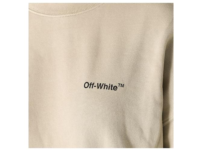 Off White Beige Sweatshirt mit Pfeil-Logo Orange - Ansicht 13