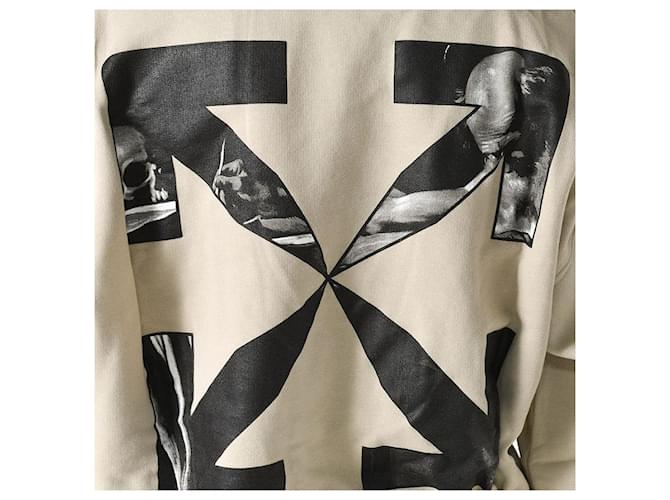 Off White Beige Sweatshirt mit Pfeil-Logo Orange - Ansicht 14