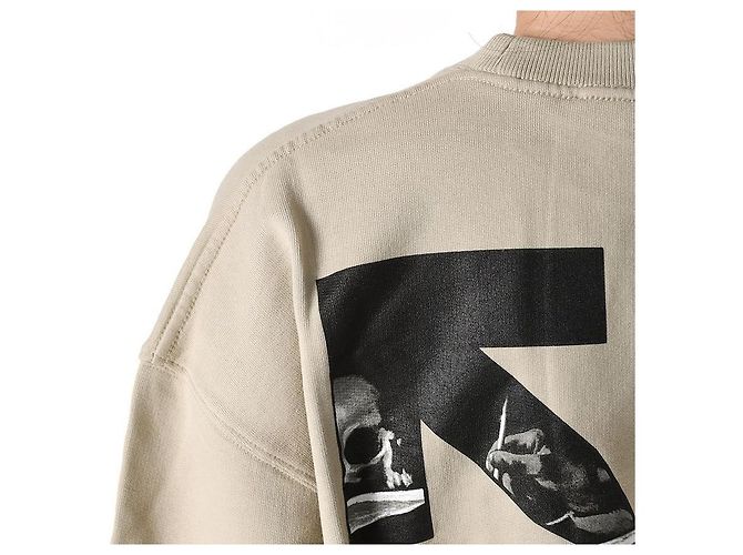 Off White Beige Sweatshirt mit Pfeil-Logo Orange - Ansicht 15