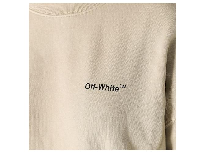 Off White Beige Sweatshirt mit Pfeil-Logo Orange - Ansicht 5