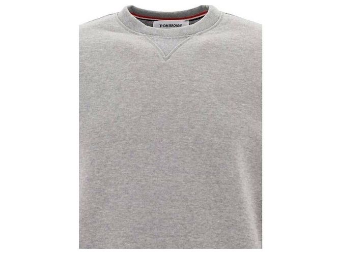 Thom Browne Suéter de malha loopback com aba de faixa RWB - vista 6