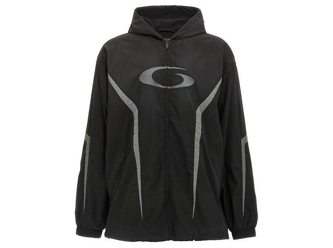 Balenciaga Large Track Jacket Black - view 4