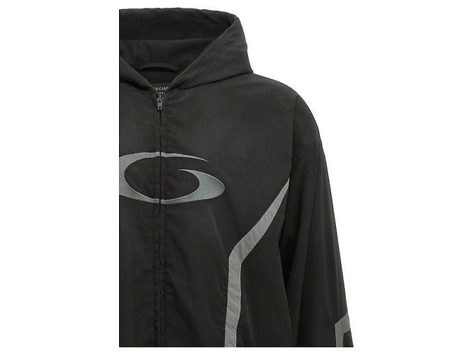 Balenciaga Large Track Jacket Black - view 6