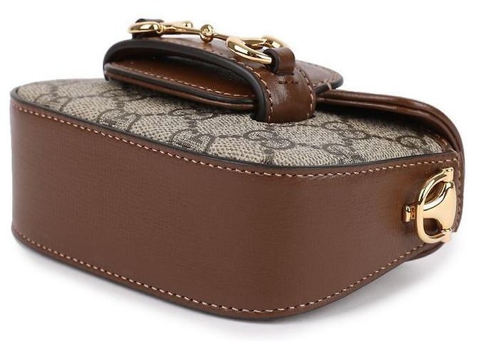Gucci Mini borsa a spalla Horsebit Marrone - vista 6