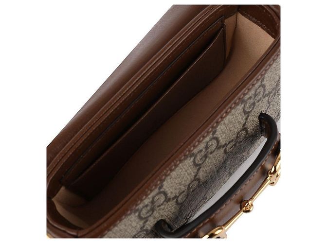 Gucci Mini borsa a spalla Horsebit Marrone - vista 8