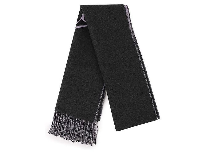 Gucci Sciarpa in cashmere e lana jacquard con logo - vista 4