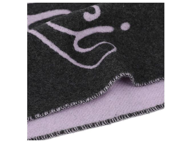 Gucci Sciarpa in cashmere e lana jacquard con logo - vista 7