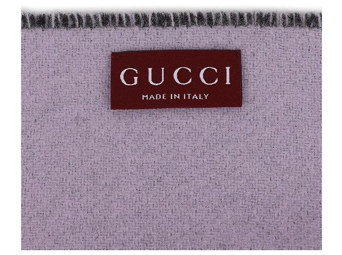 Gucci Sciarpa in cashmere e lana jacquard con logo - vista 8