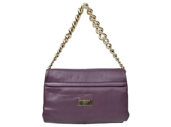 Versace Borsa a spalla Sultan viola - vista 3