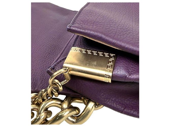Versace Borsa a spalla Sultan viola - vista 5