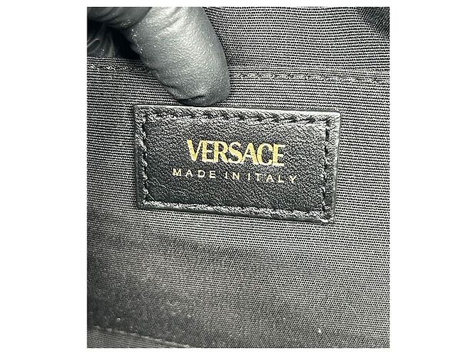 Versace Borsa a Spalla Medusa Trapuntata Nera - vista 12