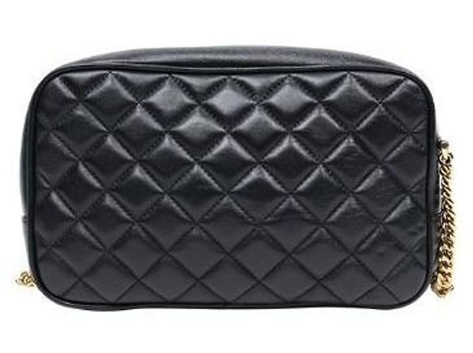 Versace Borsa a Spalla Medusa Trapuntata Nera - vista 3