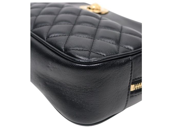 Versace Borsa a Spalla Medusa Trapuntata Nera - vista 6