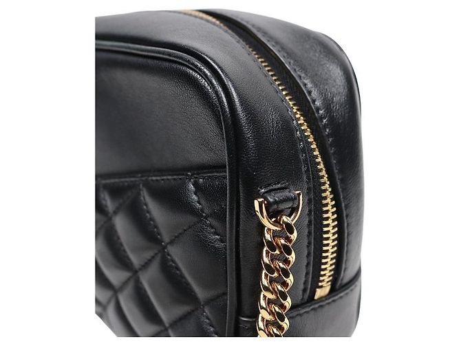 Versace Borsa a Spalla Medusa Trapuntata Nera - vista 8