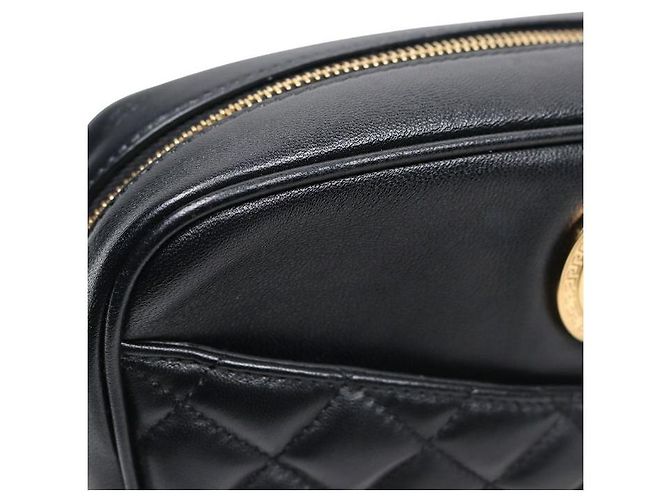 Versace Borsa a Spalla Medusa Trapuntata Nera - vista 9