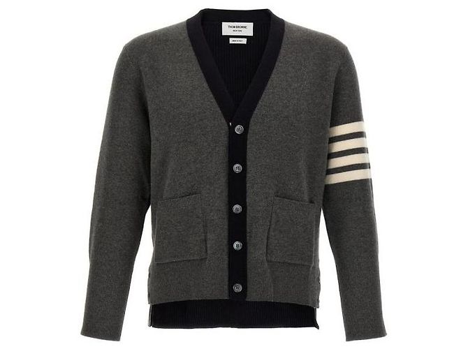 Thom Browne Halb-Cardigan aus Merinowolle - Ansicht 4