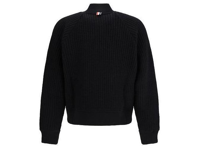 Thom Browne Chaqueta Bomber de Lana Waffle con Mangas Raglán - vista 5