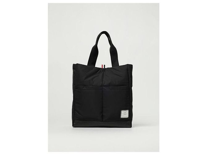 Thom Browne Tote en poly twill avec poches Noir - vue 4