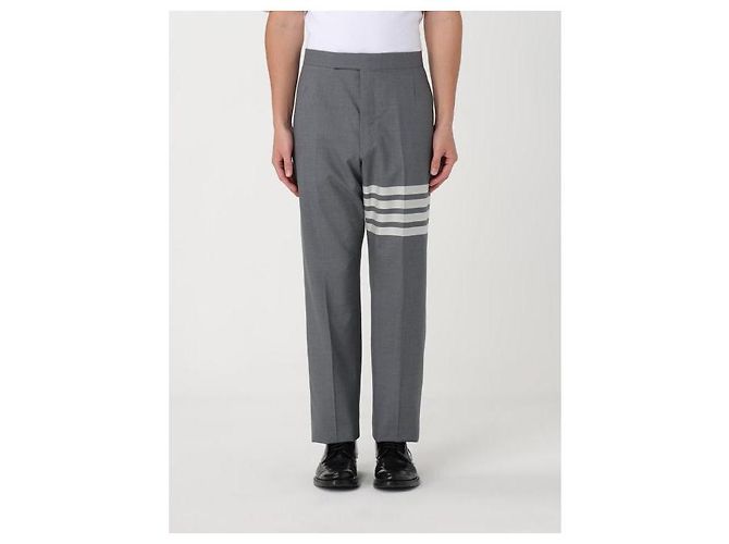 Thom Browne Pantaloni in lana a tessitura semplice Marrone - vista 4