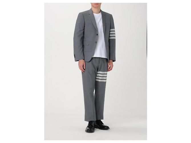 Thom Browne Pantaloni in lana a tessitura semplice Marrone - vista 5