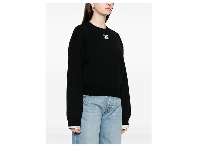 Céline Pull en cachemire à col rond Blanc - vue 7