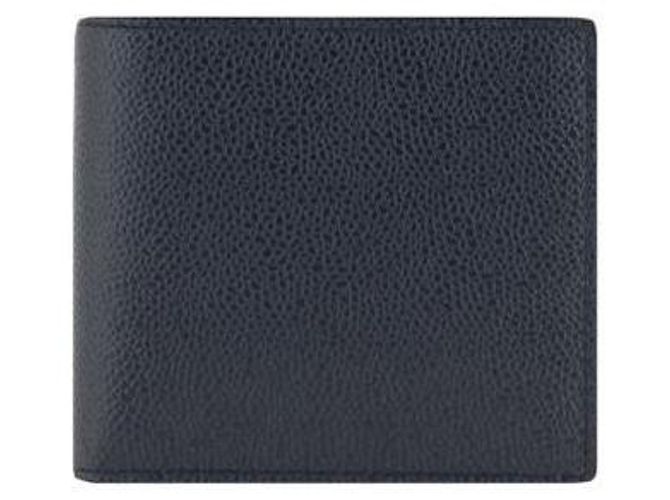 Thom Browne Pebble Grain Bifold Wallet Blue - view 4