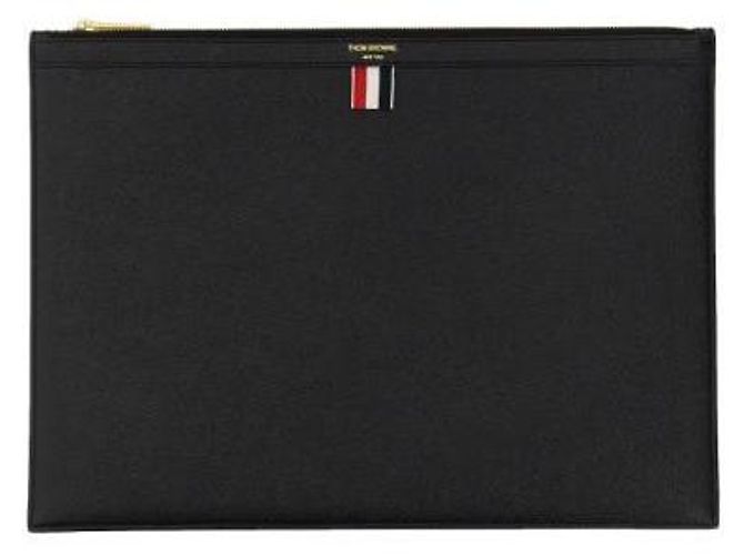 Thom Browne Portafolios grande de grano de guijarro Negro - vista 4