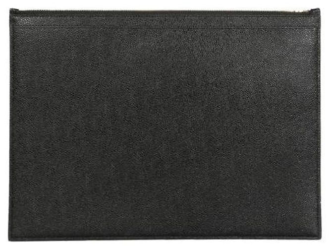 Thom Browne Portafolios grande de grano de guijarro Negro - vista 8