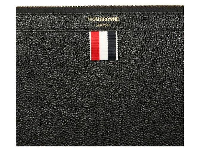 Thom Browne Portafolios grande de grano de guijarro Negro - vista 9