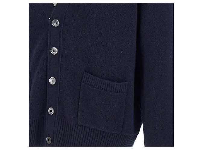 Thom Browne Cardigan in Piquet Lavato in Lana Merino - vista 14