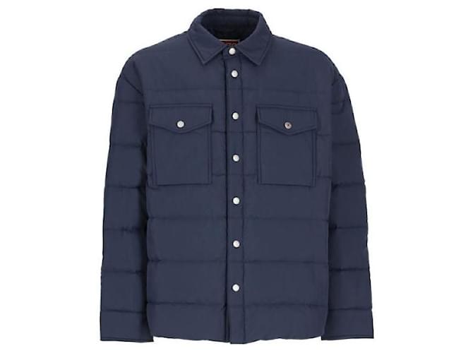 Kenzo Camicia overshirt trapuntata Blu - vista 4