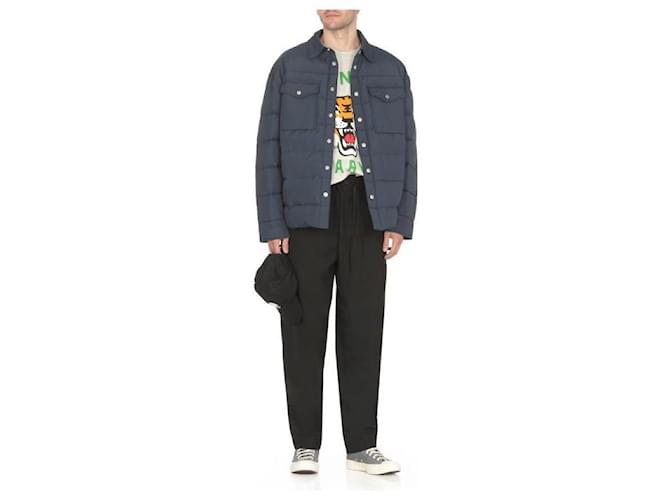 Kenzo Camicia overshirt trapuntata Blu - vista 5