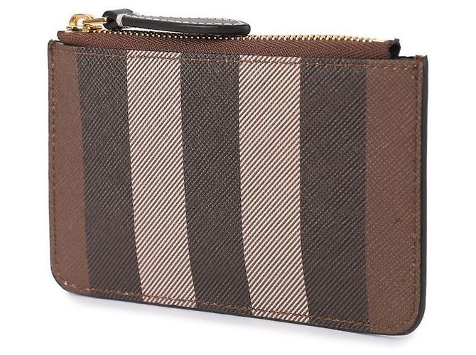 Burberry Check Strap Card Case Brown - view 4