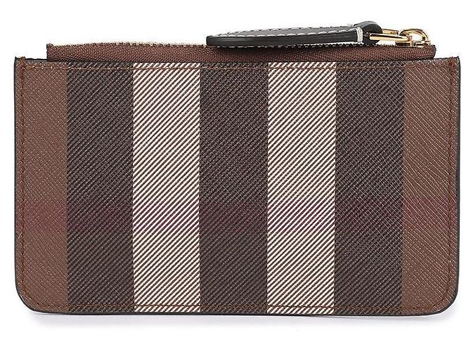 Burberry Check Strap Card Case Brown - view 5