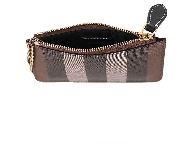 Burberry Check Strap Card Case Brown - view 7