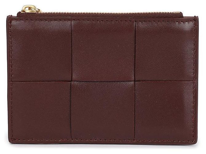 Bottega Veneta Tarjetero con cremallera Castaño - vista 3