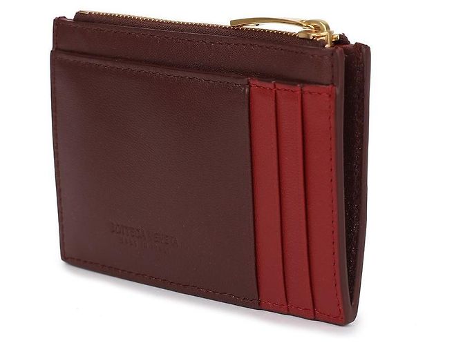 Bottega Veneta Tarjetero con cremallera Castaño - vista 4
