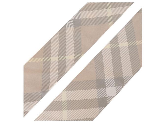Burberry Bufanda de seda con estampado de cuadros delgada - vista 6