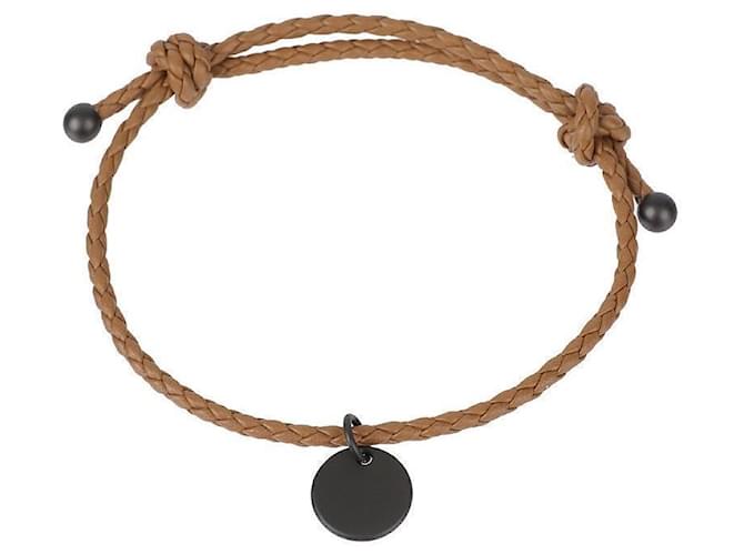Bottega Veneta Bracciale Intrecciato Marrone - vista 5