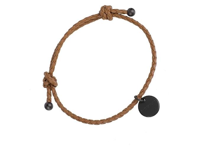 Bottega Veneta Bracciale Intrecciato Marrone - vista 6