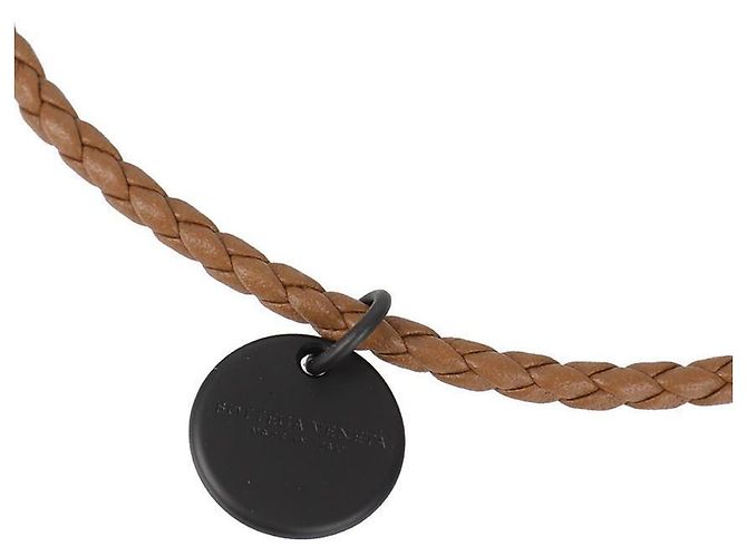 Bottega Veneta Bracciale Intrecciato Marrone - vista 7