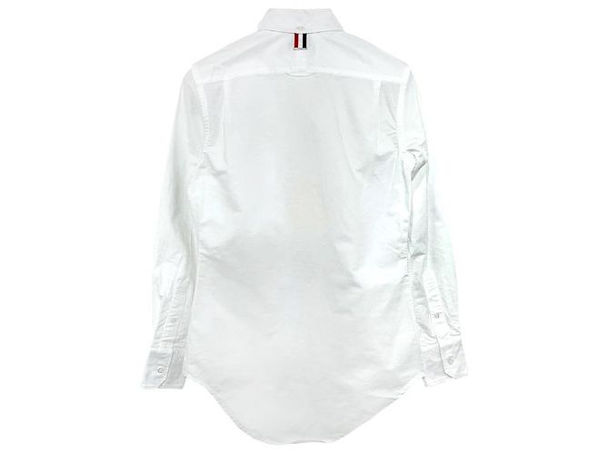 Thom Browne Camicia Oxford in grosgrain a tre strisce per donne bianca Bianco - vista 11
